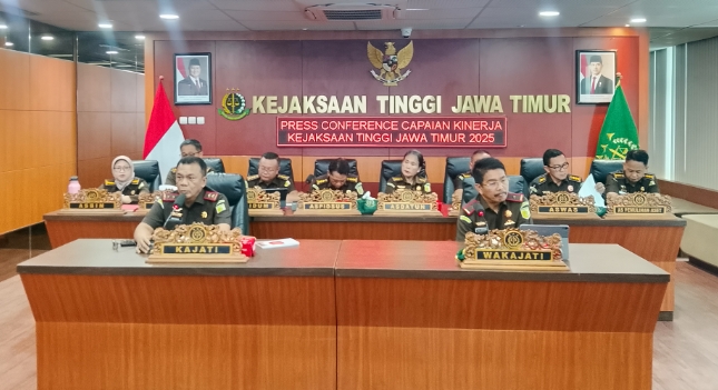 Kejati Jatim Tutup 2025 dengan Kinerja Solid, Penegakan Hukum dan Pemulihan Keuangan Negara Menguat